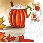 Pumpkin Spice Coffee Canvas  - Digital Paint Kit