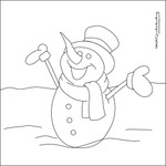 Happy Snowman - Digital Paint Kit