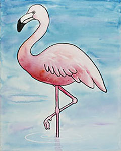 Flamingo Canvas Painting Kit