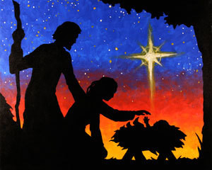 nativity silhouette