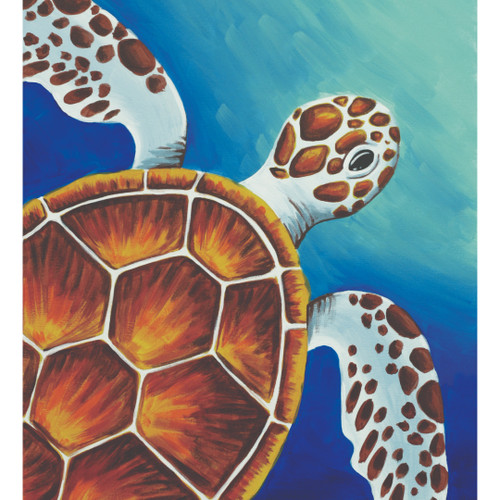 Sea Turtle – Kid's at-Home Paint Kit – unWined & Paint – Art & Wine Parties  that come to you!