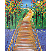 canvas painting design - Autumn in the Park