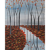 canvas painting design - Reflections of Fall