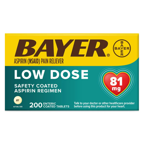Bayer Low Dose Safety Coated Aspirin 81 mg Tablets