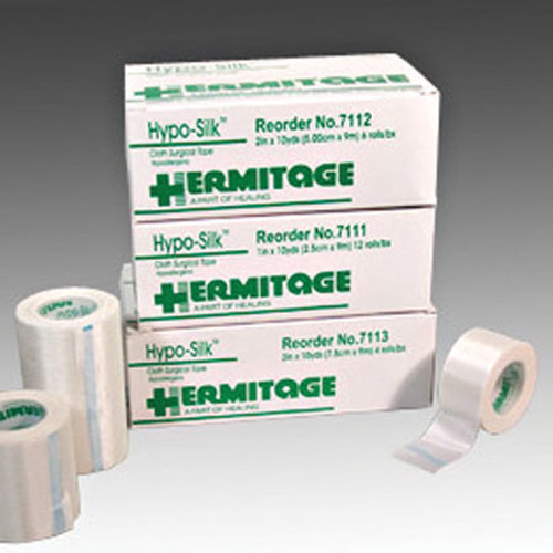 Hermitage Hypo-Silk Cloth Surgical Tape, 10yd L x 1/2in W