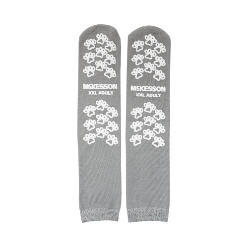 McKesson Terries™ Adult Slipper Socks, 2X-Large, Gray