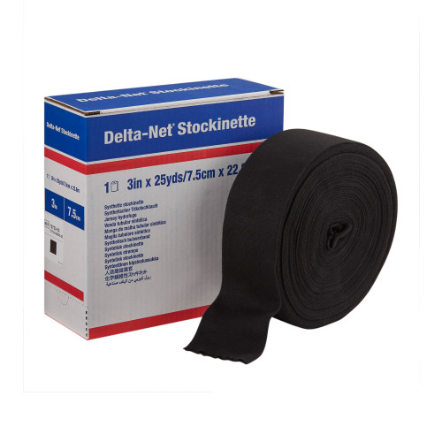 Delta-Net® Black Synthetic Compression Stockinette, 3 Inch x 25 Yard