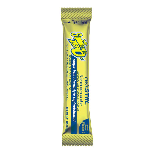 Sqwincher® Quik Stik® Zero Lemonade Electrolyte Replenishment Drink Mix, 0.11 oz. Packet