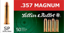 Sellier & Bellot Handgun, S&b Sb357b         357     158 Sp            50/20