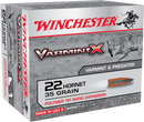 Winchester Ammo Varmint X, Win X22p            22hor    35 Varx         20/10