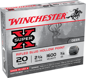 Winchester Ammo Super X, Win X20rsm5    Supx          Slug             5/50