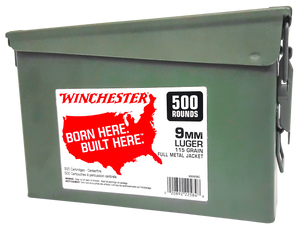 Winchester Ammo Usa, Win Ww9c      9mm        115 Fmj   Can         500