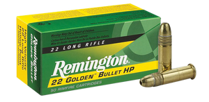 Remington Ammunition Golden Bullet, Rem 21008 1622     22lr 36 Hv Hp            50/100