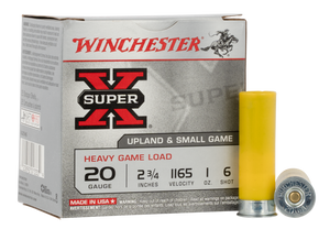 Winchester Ammo Super X, Win Xu20h6     Super-x     20 23/4 Hvygm 1oz 25/10
