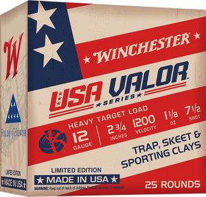 Winchester Ammo Usa Valor, Win Usav127    12g 2-3/4"#7.5 Usa Val 1-1/8  25/10
