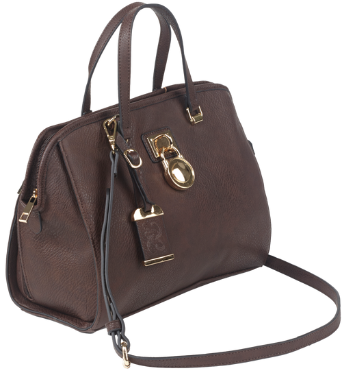 Bulldog Satchel Purse, Bdog Bdp028      Satchel Purse Hlstr           Brn