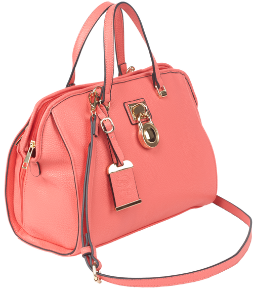 Bulldog Satchel Purse, Bdog Bdp026      Satchel Purse Hlstr         Coral