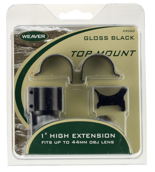 Weaver Mounts Top Mount, Weav 49061  1in Rings Hi Dtc Dual Ext