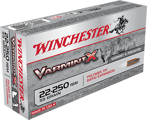 Winchester Ammo Varmint X, Win X22250p       22250   55vrmt             20/10