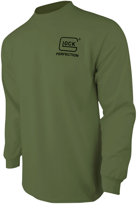 Glock Born In Austria, Glock Ap96069  Born In Austria Ls Shirt Milgrn 2xl