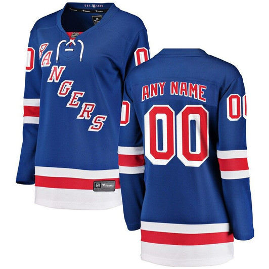 New York Rangers Fanatics Branded Women'S Home Breakaway Custom Jersey - Blue