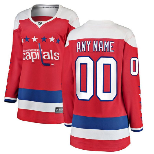 Washington Capitals Fanatics Branded Women'S Alternate Breakaway Custom Jersey - Red