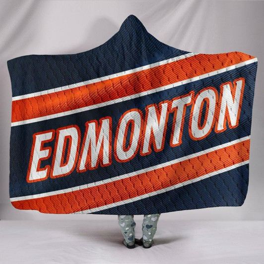 Edmonton Oilers Unofficial Hockey Jersey Hooded Blanket Adult Youth, Large Size 60X80 Inches, Hooded Blanket1091