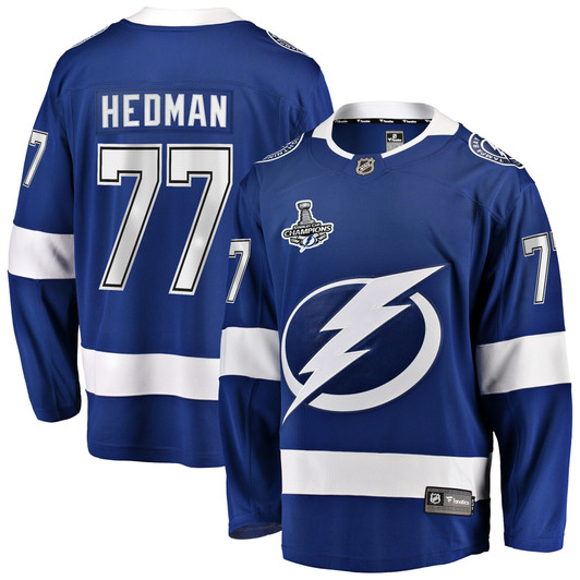 Men'S Fanatics Branded Victor Hedman Blue Tampa Bay Lightning Home 2020 Stanley Cup Champions Breakaway Jersey