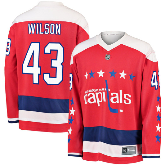 Youth Fanatics Branded Tom Wilson Red Washington Capitals Alternate Replica Player Jersey
