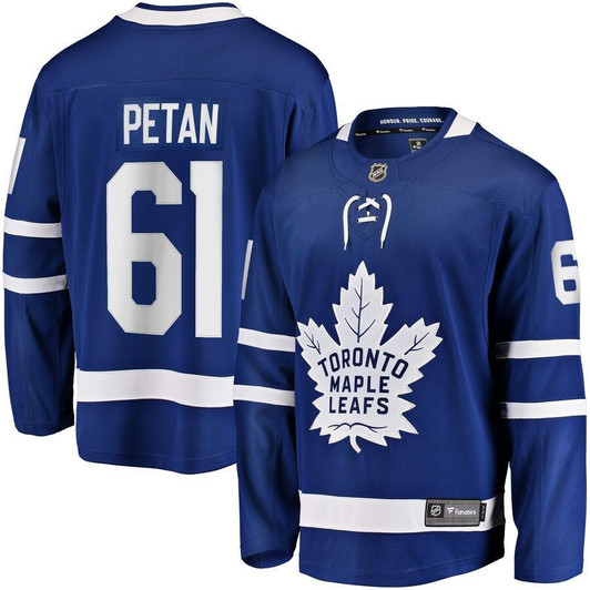 Nic Petan Toronto Maple Leafs Fanatics Branded Replica Player Blue 3D Jersey