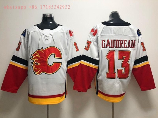 Calgary Flames Johnny Gaudreau #13 Nhl 2020 White Jersey Jersey