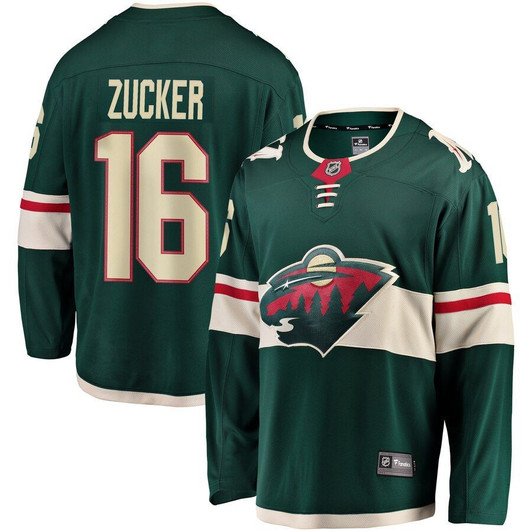Jason Zucker Minnesota Wild Fanatics Branded Premier Breakaway Player Jersey - Green