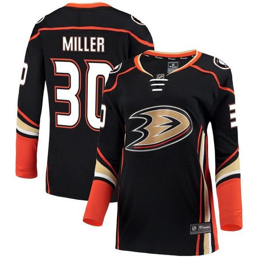 Ryan Miller Anaheim Ducks Fanatics Branded Women'S Breakaway Jersey - Black