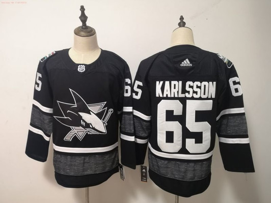 San Jose Sharks Erik Karlsson #65 2019 Nhl All Star Black Jersey Jersey