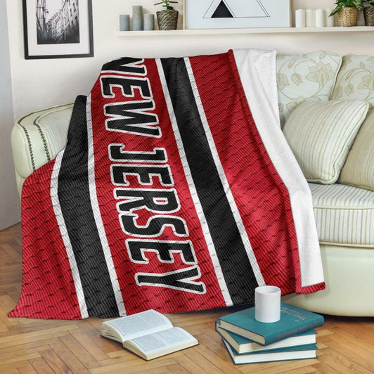 New Jersey Devils Fan Unofficial Hockey Jersey Fleece Blanket, Custom Blankets, Weighted Blanket Nh, Large Size 60X80 Inches, Blanket539