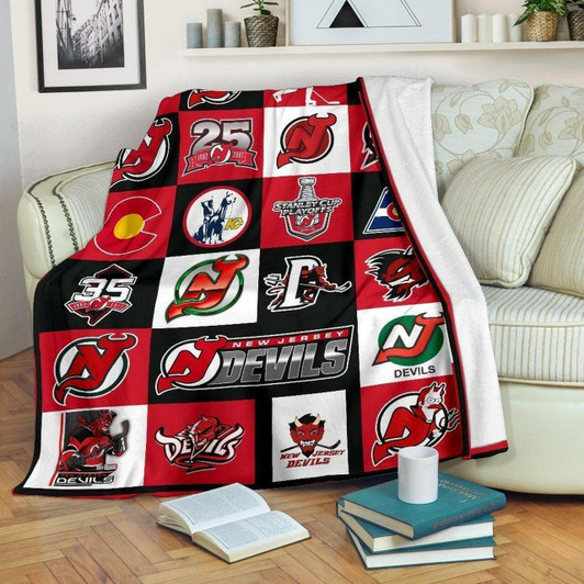 New Jersey Devils Fleece Blanket, Custom Blankets, Weighted Blanket, Large Size 60X80 Inches, Blanket540