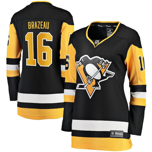 Women's Pittsburgh Penguins Justin Brazeau Fanatics Black Home Breakaway Jersey