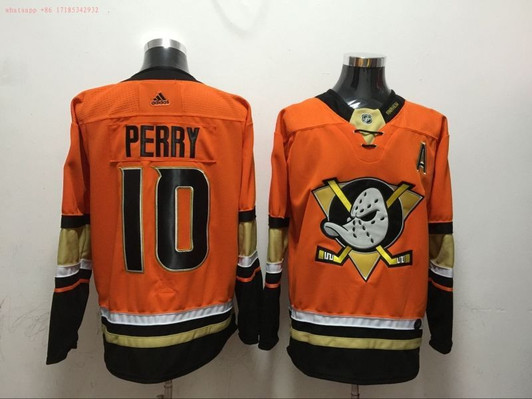 Anaheim Ducks Corey Perry #10 Nhl 2020 Orange/Blackjersey Jersey