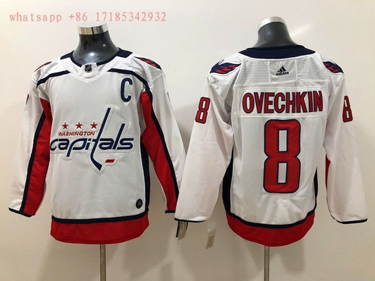 Washington Capitals Alexander Ovechkin #8 2020 Nhl White Jersey Jersey