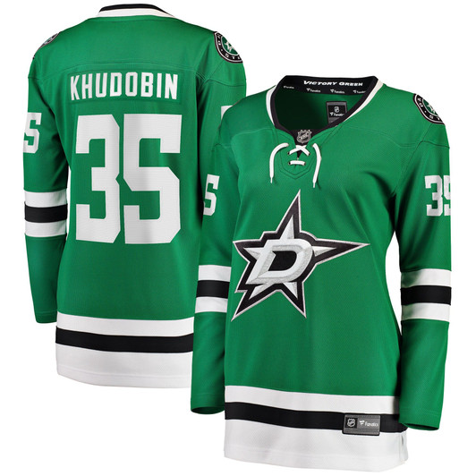 Women'S Fanatics Branded Anton Khudobin Kelly Green Dallas Stars Home Breakaway Player Jersey