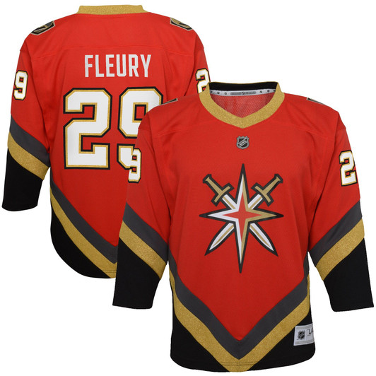 Youth Marc-Andre Fleury Red Vegas Golden Knights 2020/21  Replica Player Jersey