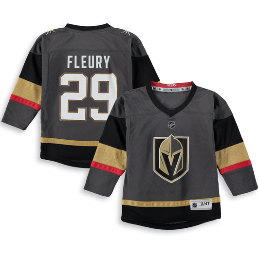 Toddler Marc-Andre Fleury Gray Vegas Golden Knights Replica Player Jersey