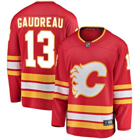 Youth Fanatics Branded Johnny Gaudreau Red Calgary Flames Alternate Breakaway Player Jersey