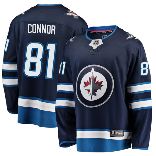 Men'S Fanatics Branded Kyle Connor Navy Winnipeg Jets Breakaway Replica Jersey