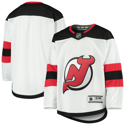 Youth White New Jersey Devils Away Premier Jersey