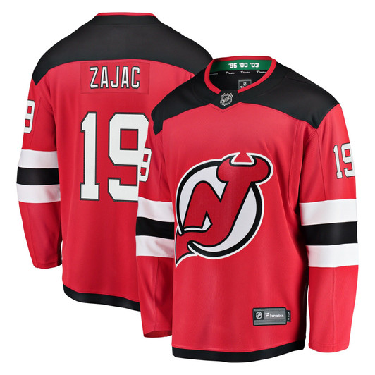 Men'S Fanatics Branded Travis Zajac Red New Jersey Devils Home Breakaway Player Jersey