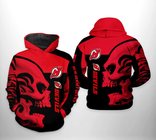 New Jersey Devils Nhl Full Printing Nhl New Jersey Devils 3D Hoodie 3D Zipper Hoodie