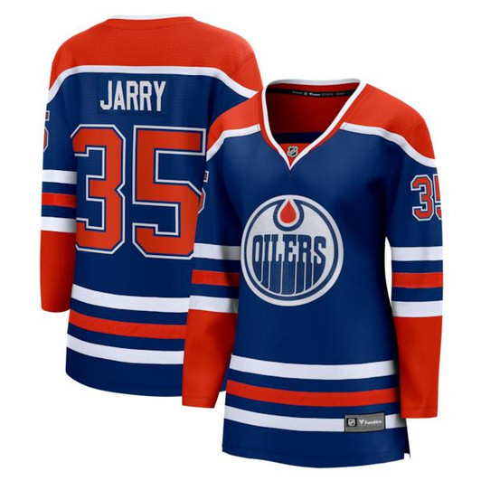 Women's Edmonton Oilers Tristan Jarry Fanatics Royal Home Breakaway Player Jersey