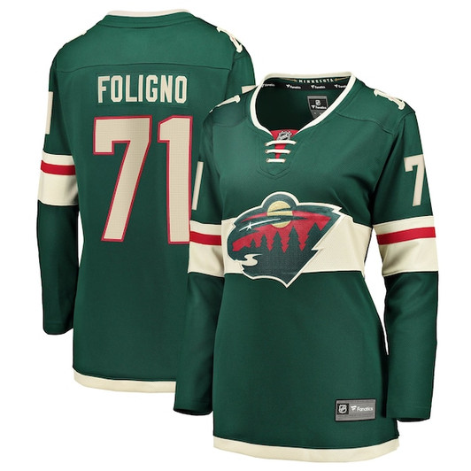 Women's Minnesota Wild Nick Foligno Fanatics Green Home Breakaway Jersey