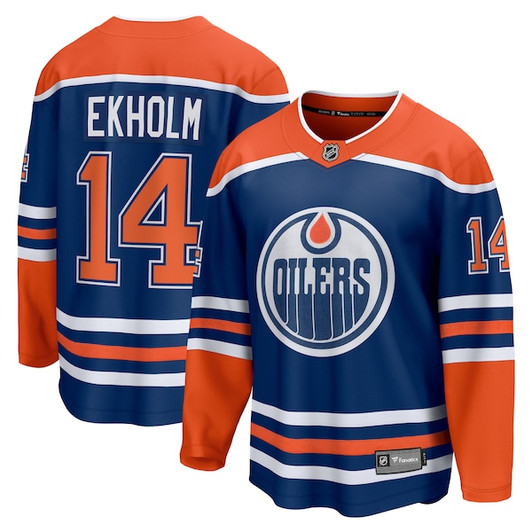 Men's Edmonton Oilers Mattias Ekholm Fanatics Royal Home Breakaway Jersey